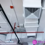 Приклад установки промислових повітроводів для повітряного опалення