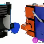 Зовнішній вигляд та розріз теплогенератора пелетного