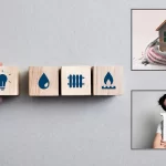 Колаж на тему опалення в приватному будинку