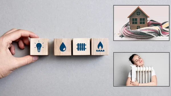 Колаж на тему опалення в приватному будинку