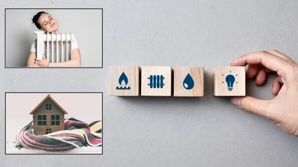 Коллаж на тему отопления в частном доме