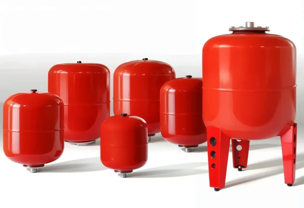 Розширювальні бачки різного об'єму.