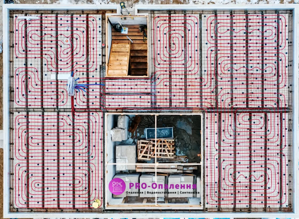 Приклад укладання водяної теплої підлоги на 2 поверсі приватного будинку