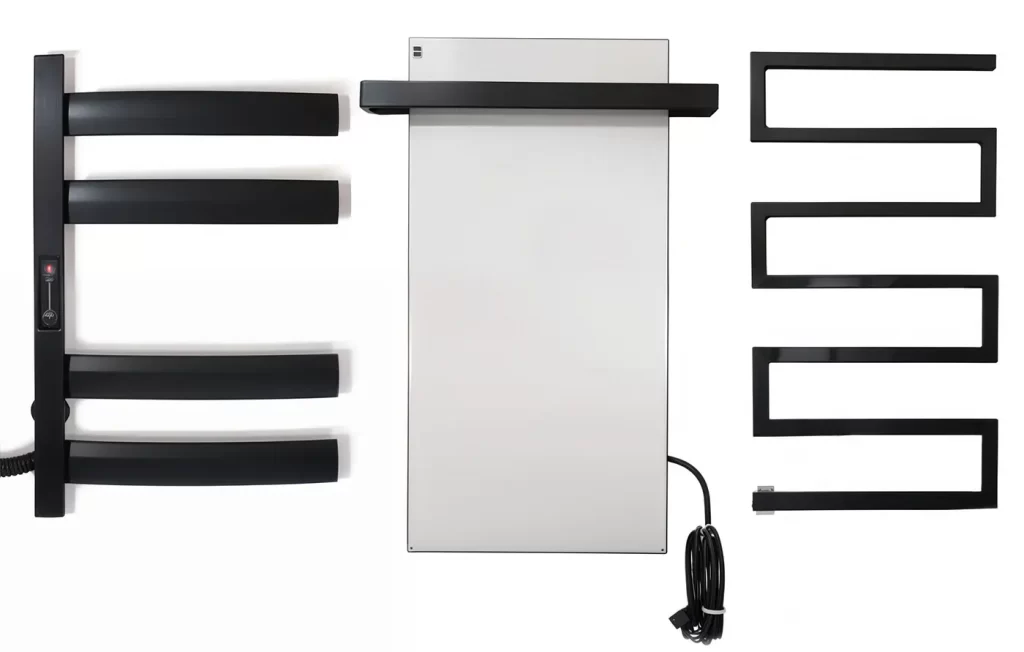 Электрические полотенцесушители с ТЭНом и с греющим кабелем