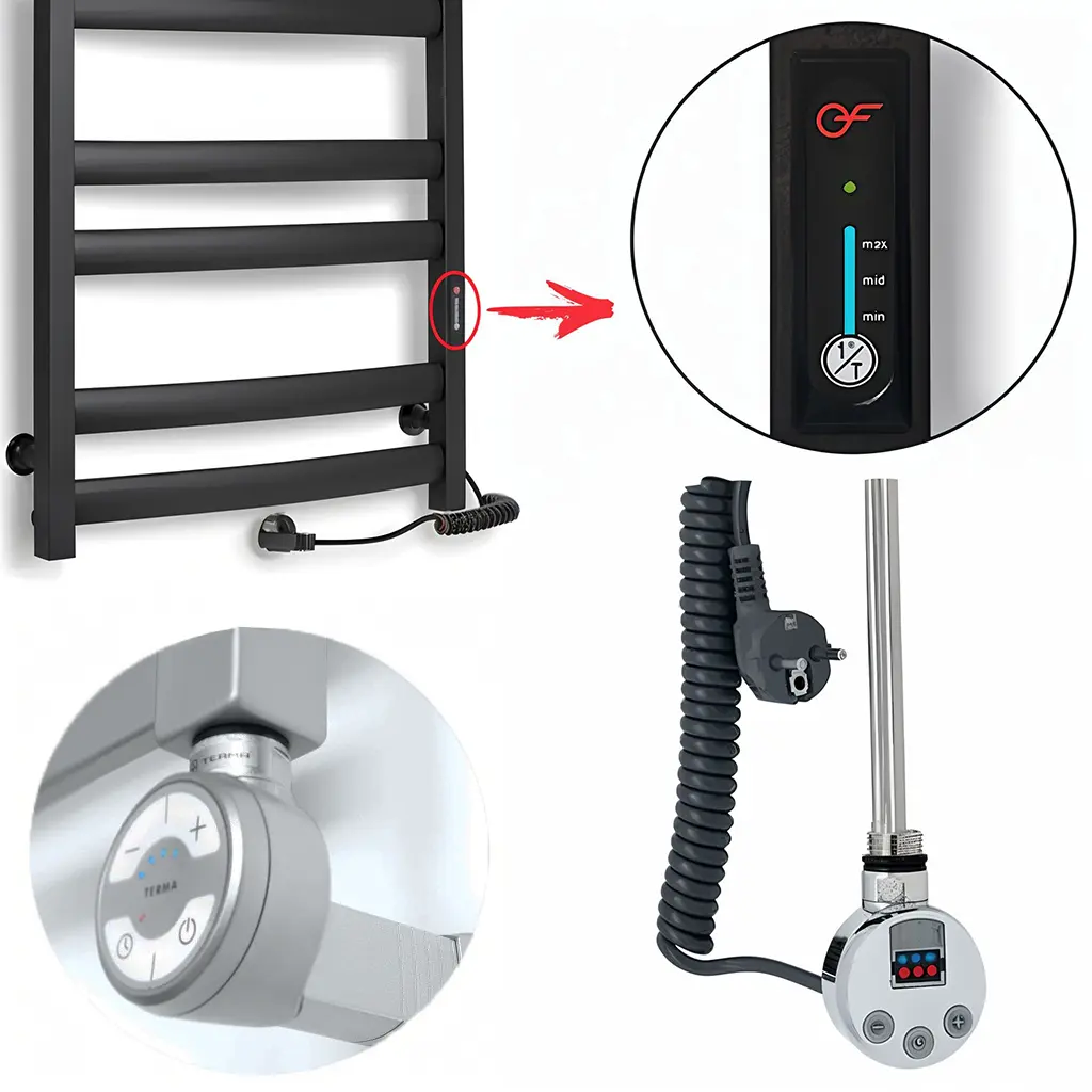 Електрична рушникосушка з таймером, автовимкненням, терморегулятором