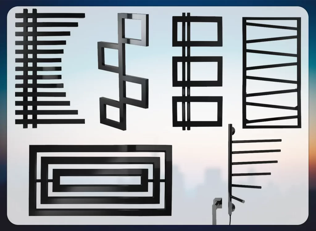 6 варіантів електричних рушникосушок різної форми