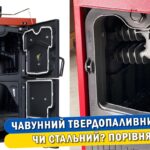 Обкладинка статті Чавунний твердопаливний котел чи сталевий?