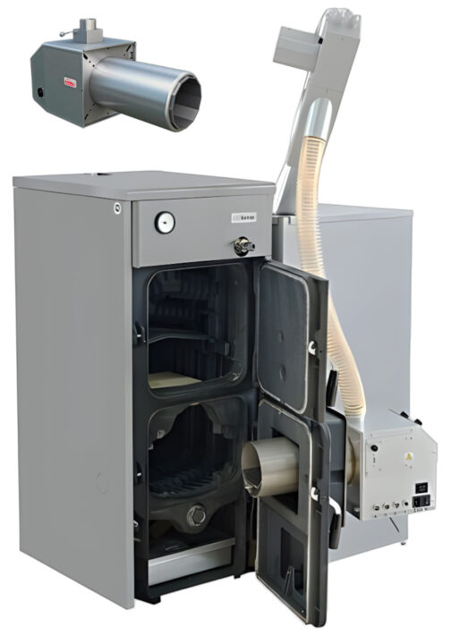 Чавунний твердопаливний котел з пелетним пальником