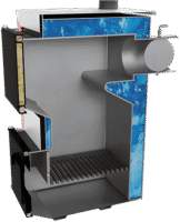 Фото: Котел на дровах в розрізі