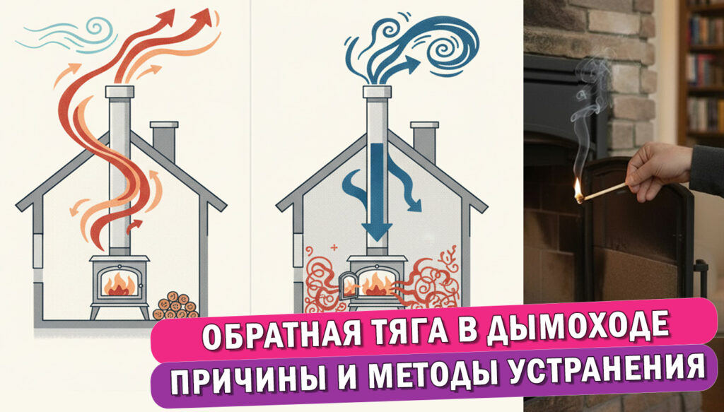 Статья "Обратная тяга в дымоходе: почему дымит в обратную сторону?"