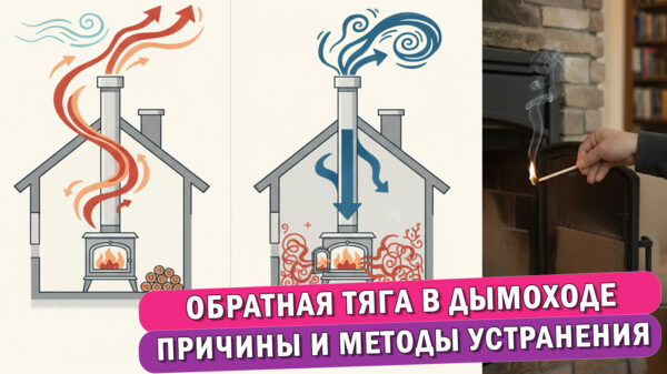 Статья "Обратная тяга в дымоходе: почему дымит в обратную сторону?"