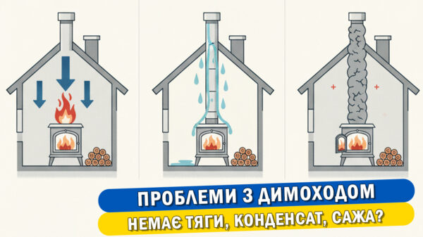 Стаття "Проблеми з димоходом: немає тяги, конденсат, сажа – що робити?"