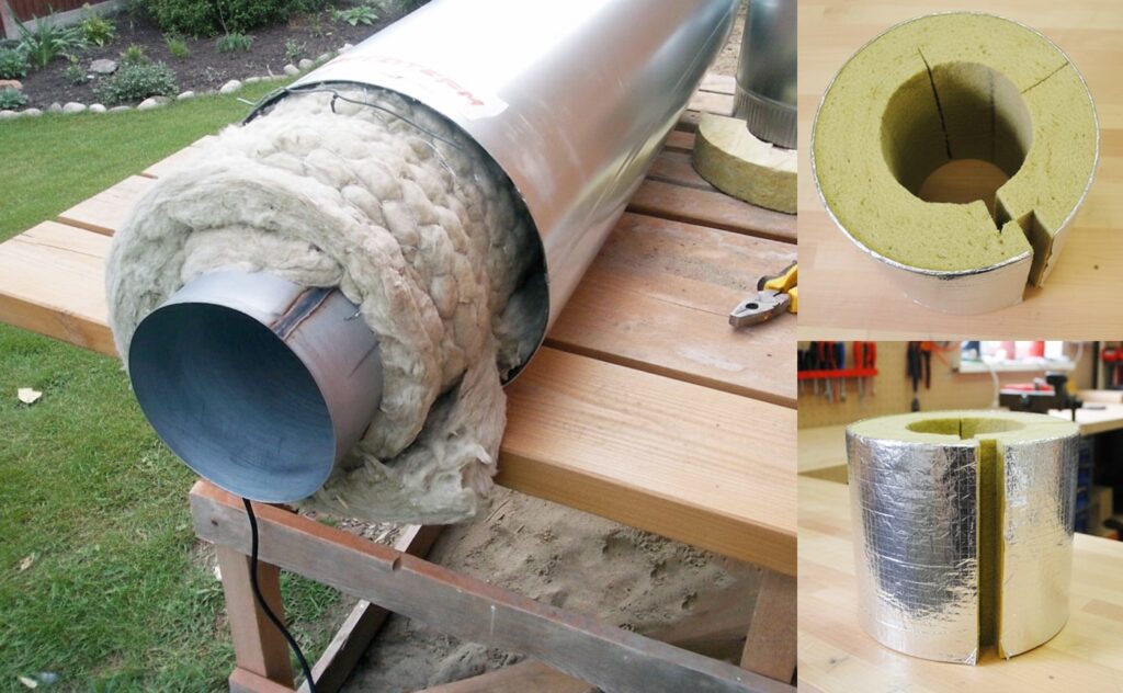 Фото: утеплення димоходу своїми руками
