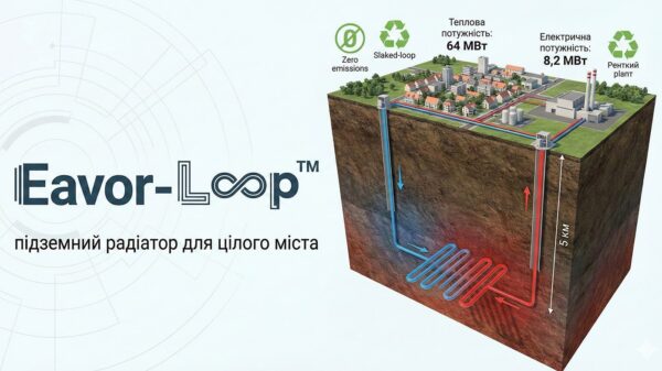 Обкладинка статті з діаграмою роботи геотермальної системи Eavor-Loop
