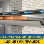 Обкладинка статті про коаксіальний димохід, що використовується в турбованих газових котлах.