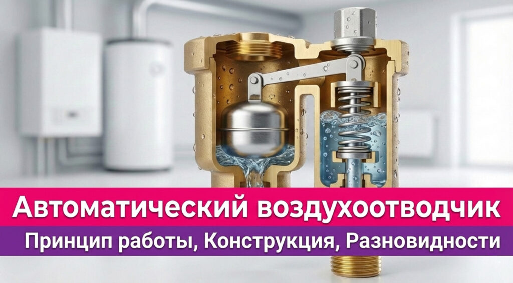 Обложка статьи: "Автоматический воздухоотводчик: зачем нужен и как работает в системе отопления"