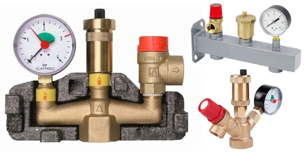 Фото: група безпеки котла (3 види)