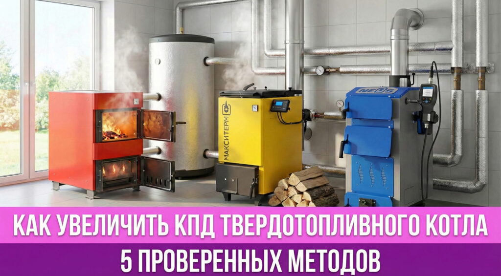 Обложка статьи "Как увеличить КПД твердотопливного котла"
