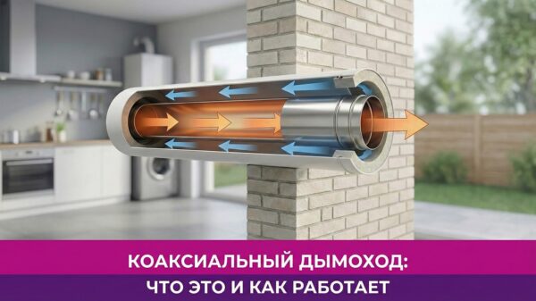 Обложка статьи "Коаксиальный дымоход: что это, принцип работы и правила монтажа"