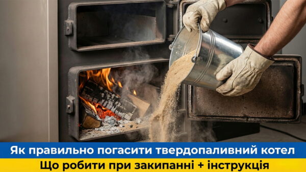 Обкладика статті "Як правильно погасити твердопаливний котел"