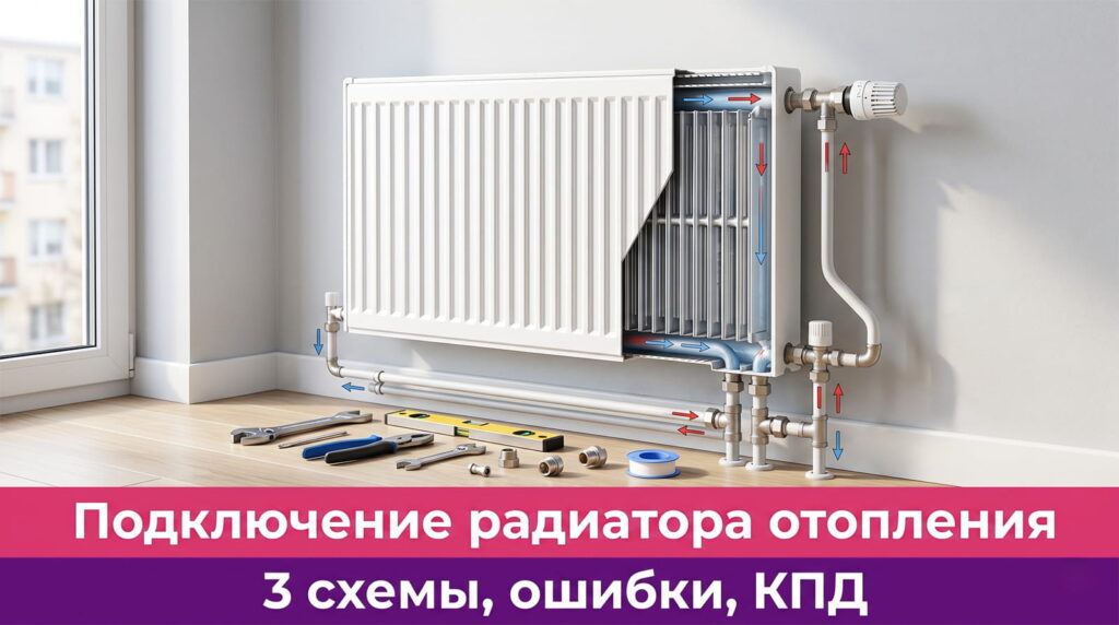 Обложка статьи «Правильное подключение радиаторов отопления».