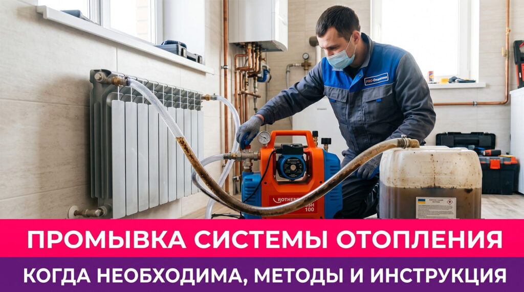 Обложка статьи "Промывка системы отопления: когда необходима, методы и инструкция".
